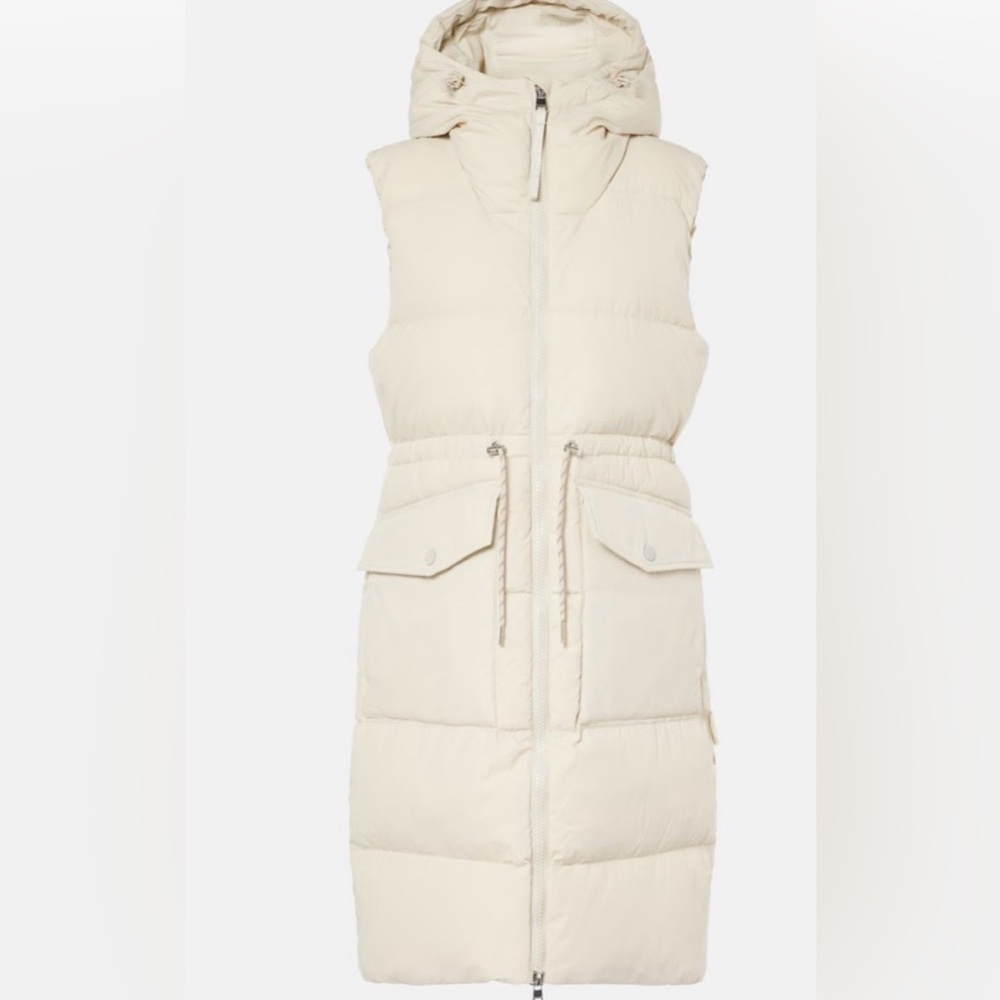Varley Irving Long Down Gilet White Size Large NWT